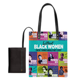 Black Women Leather Ordinary Tote Bag